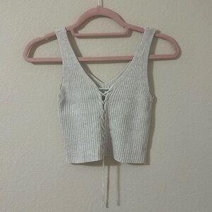 Ribbed Sweater Style Crop Top